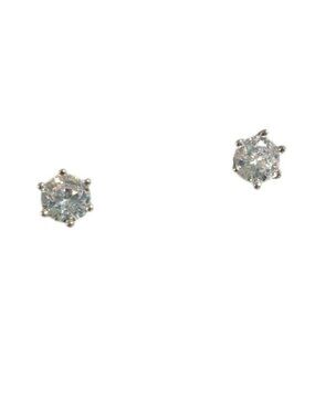 Cubic Zirconia Stud Earrings Minimalist Elegant Jewelry Classic Gift Women Mom